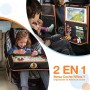 lenbest Mesa para Niños en la Asiento de Coche, Tablero Impermeable del Coche, Dos Formas de Usar, Bandeja de Coche y Cochecito