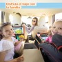 lenbest Mesa para Niños en la Asiento de Coche, Tablero Impermeable del Coche, Dos Formas de Usar, Bandeja de Coche y Cochecito