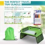 lenbest Mesa para Niños en la Asiento de Coche, Tablero Impermeable del Coche, Dos Formas de Usar, Bandeja de Coche y Cochecito