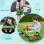 lenbest Mesa para Niños en la Asiento de Coche, Tablero Impermeable del Coche, Dos Formas de Usar, Bandeja de Coche y Cochecito