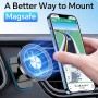 Soporte Movil Coche MagsafeSuper imanes Soporte Magnetico movil Coche, Soporte iPhone Coche360° Rotación Soporte Movil Coche
