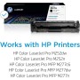 HP 201A CF400A, Negro, Cartucho Tóner Original, de 1.420 páginas, para impresoras HP Color LaserJet Pro serie 252, 274 y 277