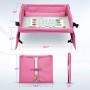 lenbest Mesa para Niños para el Asiento del Coche, Tablero Impermeable 40x32 cm, Bandeja para Cochecito, Avión (Juego de Papel