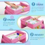 lenbest Mesa para Niños para el Asiento del Coche, Tablero Impermeable 40x32 cm, Bandeja para Cochecito, Avión (Juego de Papel