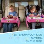 lenbest Mesa para Niños para el Asiento del Coche, Tablero Impermeable 40x32 cm, Bandeja para Cochecito, Avión (Juego de Papel
