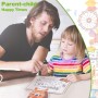 lenbest Mesa para Niños para el Asiento del Coche, Tablero Impermeable 40x32 cm, Bandeja para Cochecito, Avión (Juego de Papel