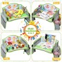 lenbest Mesa para Niños para el Asiento del Coche, Tablero Impermeable 40x32 cm, Bandeja para Cochecito, Avión (Juego de Papel