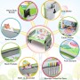 lenbest Mesa para Niños para el Asiento del Coche, Tablero Impermeable 40x32 cm, Bandeja para Cochecito, Avión (Juego de Papel