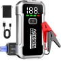 AOKBON Arrancador de Coches 4000A 12V Arrancador de batería para 8L de Gasolina o 6L de Diésel Booster con Pantalla LCD Grande