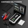 AOKBON Arrancador de Coches 4000A 12V Arrancador de batería para 8L de Gasolina o 6L de Diésel Booster con Pantalla LCD Grande