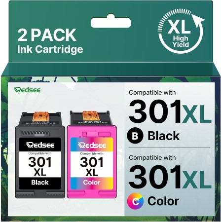 Redsee 301XL 301 XL Cartuchos de Tinta Remanufacturado para HP 301 Negro y Color Compatible Cartuchos de Tinta 301 para HP