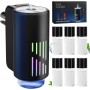 AI Eléctrico Ambientador Coche con 3 perfumes (Coloniaa/Chanell/Hiltonn), Nebulizador Ultrasónico, 3 Modos Inteligentes,