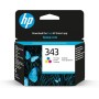 HP 343 C8766EE Tricolor, Cartucho de Tinta Original, Compatible con impresoras de inyección de tinta HP Officejet6210, 6310,