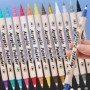 Rotulador acrílico de doble punta, suministros de arte impermeables de