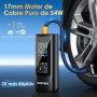 HOVVIDA Compresor de Aire Portatil, Inflador Ruedas Coche 150 PSI (10,3 Bar) 5V, Compresor Aire Coche Bicicleta, Batería
