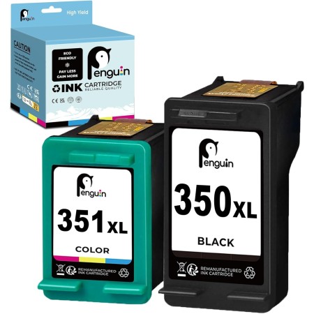 Penguin 350XL 351XL Cartucho de Tinta Remanufacturado para HP 350 XL 351 XL DeskJet D4260 D4360 D4280 PhotoSmart C4210 C5250