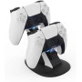 Base de enfriamiento Soporte Playstation 5 PS5 Slim de Mesa con RGB ,Ventilador Refrigerador, Carga de 2 Mandos, Soporte