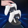 Base de enfriamiento Soporte Playstation 5 PS5 Slim de Mesa con RGB ,Ventilador Refrigerador, Carga de 2 Mandos, Soporte