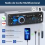 Radio Coche Bluetooth 5.0 Manos Libres, Wistrue Autoradio Coche Bluetooth Pantalla1 DIN Radio Bluetooth Coche MP3 Player FM