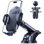 Miracase Soporte Móvil Coche Robusto y Seguro, 3 en 1 Suporte Universal Telemovel Carro Ventosa &Salpicadero&Parabrisas,