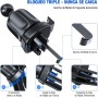 Miracase Soporte Móvil Coche Robusto y Seguro, 3 en 1 Suporte Universal Telemovel Carro Ventosa &Salpicadero&Parabrisas,