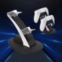 Base de enfriamiento Soporte Playstation 5 PS5 Slim de Mesa con RGB ,Ventilador Refrigerador, Carga de 2 Mandos, Soporte