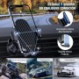 Miracase Soporte Móvil Coche Robusto y Seguro, 3 en 1 Suporte Universal Telemovel Carro Ventosa &Salpicadero&Parabrisas,