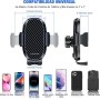 Miracase Soporte Móvil Coche Robusto y Seguro, 3 en 1 Suporte Universal Telemovel Carro Ventosa &Salpicadero&Parabrisas,