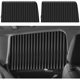 ZATOOTO Parasol Coche Lateral - Cortinas Coche, Parasol Coche Magnetico 2 Unidades, Parasol Ventana Coche Boquear los Rayos UV y