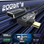 CAKOBLE alargador usb c 1m,extension usb c 3,2 240W 48V/5A 20 Gbps cable usb c macho hembra Vídeo 4K@60Hz,codo usb c macho