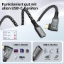 CAKOBLE alargador usb c 1m,extension usb c 3,2 240W 48V/5A 20 Gbps cable usb c macho hembra Vídeo 4K@60Hz,codo usb c macho