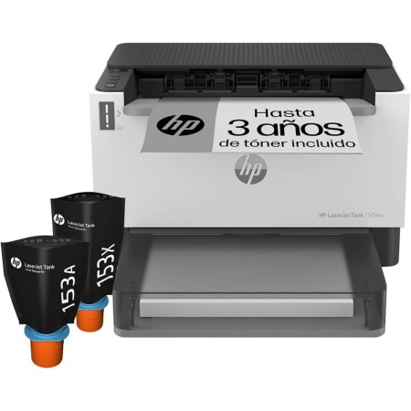 HP LaserJet Tank 1504w 2R7F3A, Impresora Láser A4 con Deposito de Toner, Impresión a Doble Cara Manual, Wi-Fi, HP Smart App,