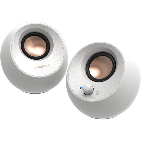 Creative Labs Pebble 4.4W blanco altavoz - Altavoces (2.0 canales, Alámbrico, 3,5 mm, 4,4 W, 100 - 17000 Hz, blanco)