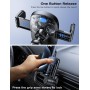 Soporte Móvil Coche Porta Telephone: [360°Rotación & Liberación de un Botón] Suporte Sujeta Teléfono Coche del Aire Ventilación,