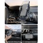 Soporte Móvil Coche Porta Telephone: [360°Rotación & Liberación de un Botón] Suporte Sujeta Teléfono Coche del Aire Ventilación,