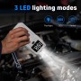 Arrancador de Coches 5000A Arrancador de Baterias de Coche 12V con Pantalla LCD Jump Starter con para Gasolina o 9.5L Diesel luz