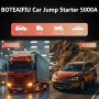 Arrancador de Coches 5000A Arrancador de Baterias de Coche 12V con Pantalla LCD Jump Starter con para Gasolina o 9.5L Diesel luz