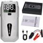 Arrancador de Coches 5000A Arrancador de Baterias de Coche 12V con Pantalla LCD Jump Starter con para Gasolina o 9.5L Diesel luz