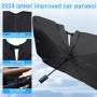 Parasol Coche Delantero Plegable, Parasol Paraguas Coches, Protección UV, Aislamiento Térmico, Almacenamiento fácil, Adaptable a