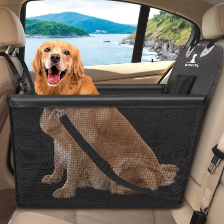 Wimypet Impermeable Protector de Asiento de Coche para Mascota, Asiento del Coche de Seguridad para Perros Gatos, Material