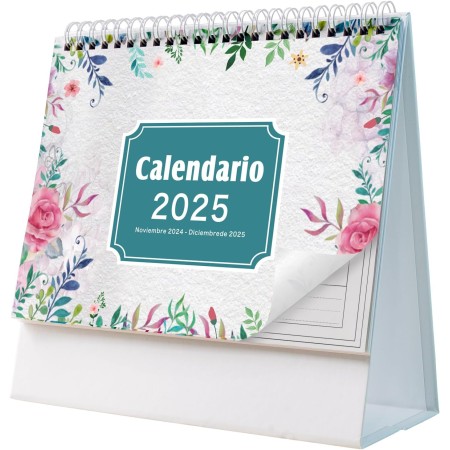 AEYAKA Calendario de Escritorio 2025 Calendario, 20 x 20.5 cm Español A06