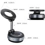 MSXTTLY Soporte Magnetico Movil Coche, [Vmag-S1] Portátil Soporte Movil Coche Ventosa con mag- Safe, Ajustable 360°, Compatibles