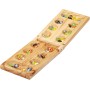 Relaxdays Mancala Juego de Mesa, 2 Jugadores, Madera, Marrón Natural, 2 x 44 x 13 cm