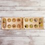 Relaxdays Mancala Juego de Mesa, 2 Jugadores, Madera, Marrón Natural, 2 x 44 x 13 cm
