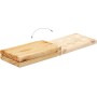 Relaxdays Mancala Juego de Mesa, 2 Jugadores, Madera, Marrón Natural, 2 x 44 x 13 cm