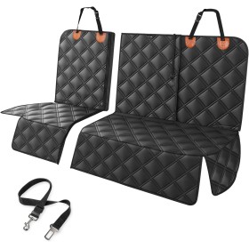 KYG Funda Antideslizante Protector para Mascotas, Perro y Niños Resistente al Agua Duradero Asiento Coche con 1 Cinturón de