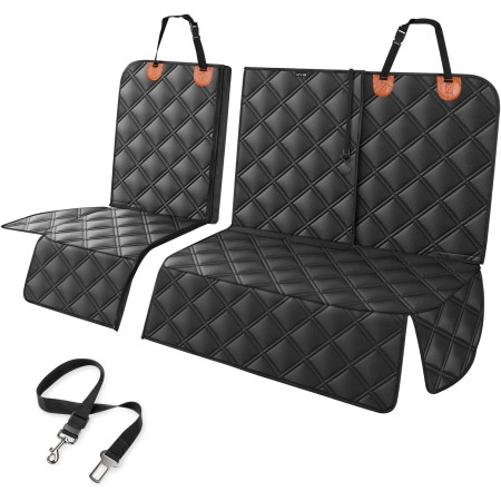 KYG Funda Antideslizante Protector para Mascotas, Perro y Niños Resistente al Agua Duradero Asiento Coche con 1 Cinturón de