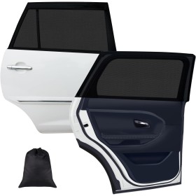 Parasol Coche Infantil Lateral,Parasol Ventana Coche Doble Tejido para Máxima Protección contra Rayos UVA,Parasol Coche Bebe
