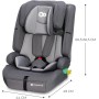 Kinderkraft SAFETY FIX 2 I-SIZE 75-150 cm Silla coche grupo 1 2 3 isofix, Asiento de coche amplio y blando para niño, Arnés