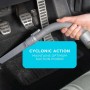 Black+Decker Aspirador de Mano para Coche 12V, Acción Ciclónica, Tubo Flexible 80cm, Adaptador para Mechero, 5m de Cable,
